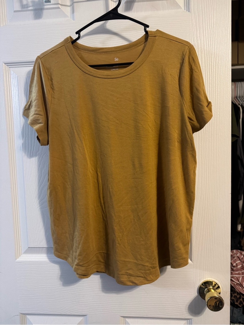 SO Mustard Short Sleeve Crewneck Tee